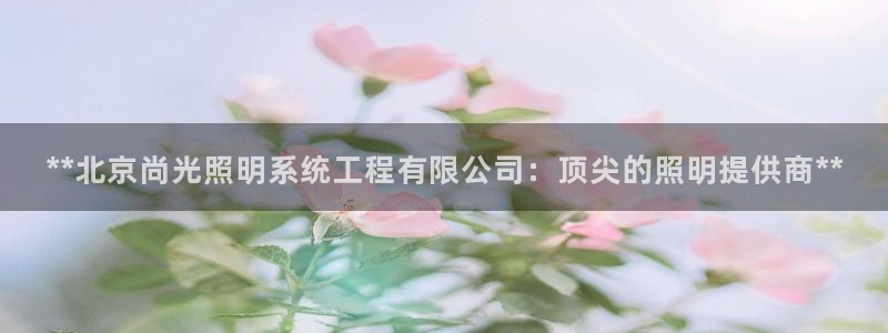 **北京尚光照明系统工程有限公司:顶尖的照明提供商**