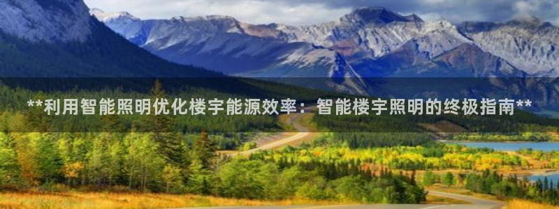 **利用智能照明优化楼宇能源效率：智能楼宇照明的终极指南**