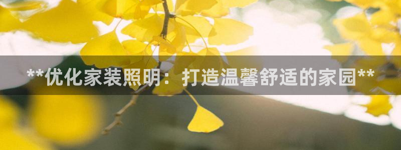 **优化家装照明：打造温馨舒适的家园**