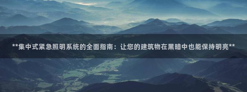 **集中式紧急照明系统的全面指南:让您的建筑物在黑暗中也能保持明亮**
