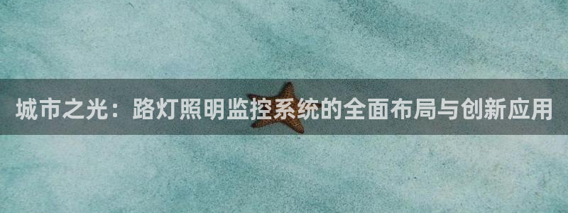 城市之光：路灯照明监控系统的全面布局与创新应用
