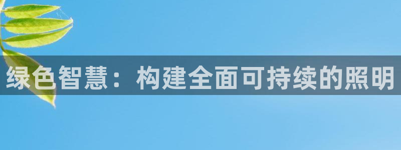 绿色智慧：构建全面可持续的照明