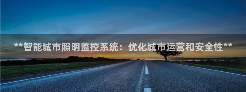 **智能城市照明监控系统：优化城市运营和安全性**