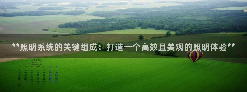 **照明系统的关键组成：打造一个高效且美观的照明体验**